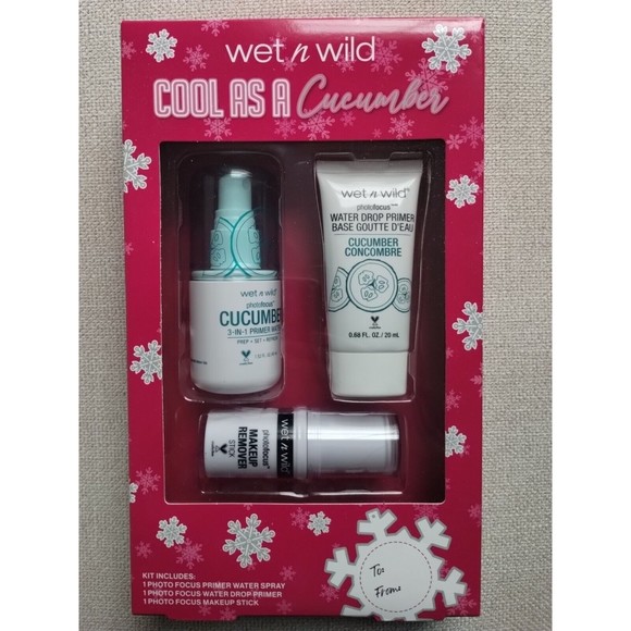 Wet N Wild Cool as A Cucumber Gift Set Primer Makeup Remover - Picture 1 of 8